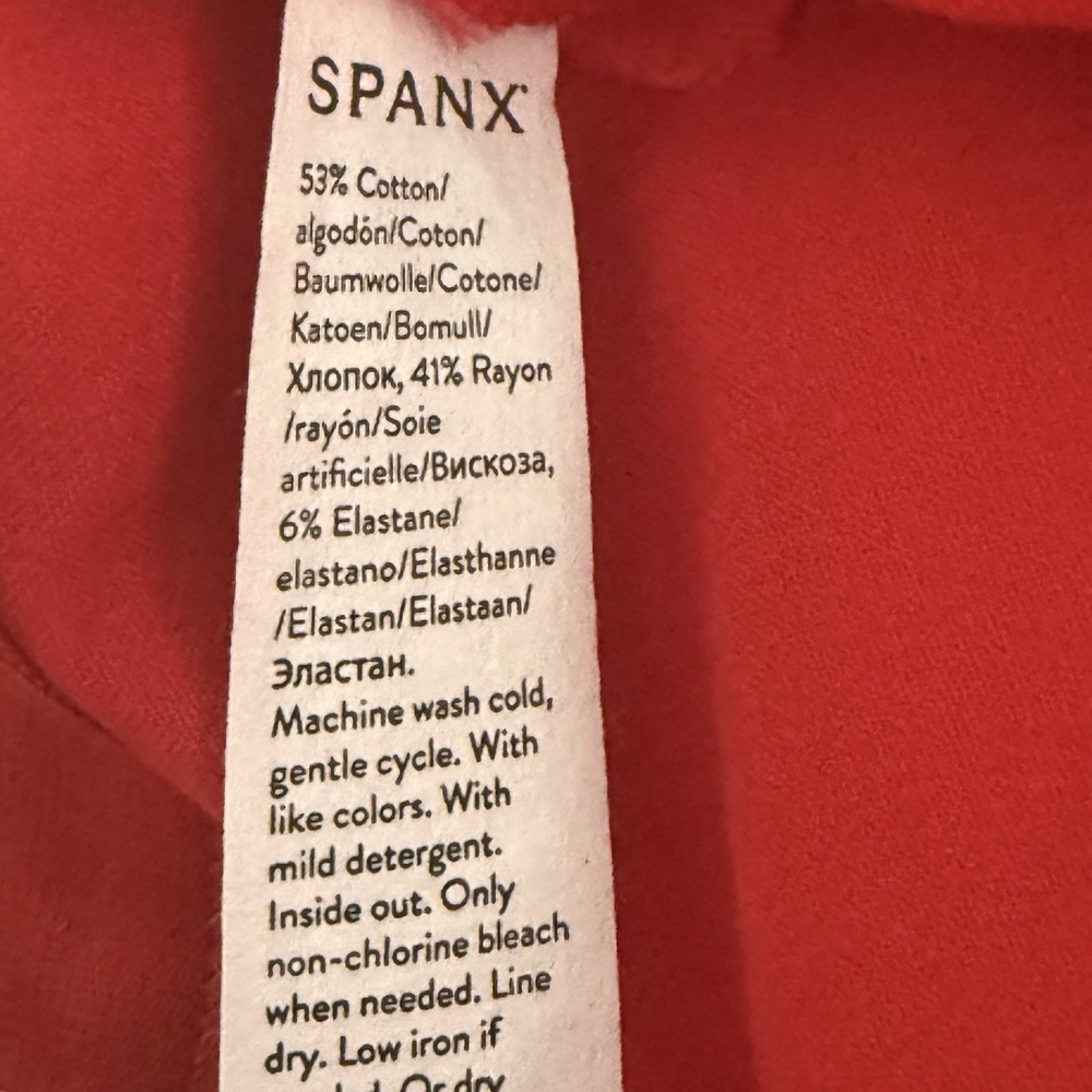 Spanx Women True Red High Waisted On the Go Polished Kick Flared Pull On Pants S - Picture 2 of 9